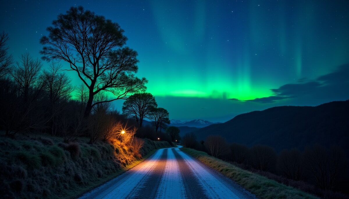Les aurores boréales illuminent la magie nocturne de la région Auvergne-Rhône-Alpes